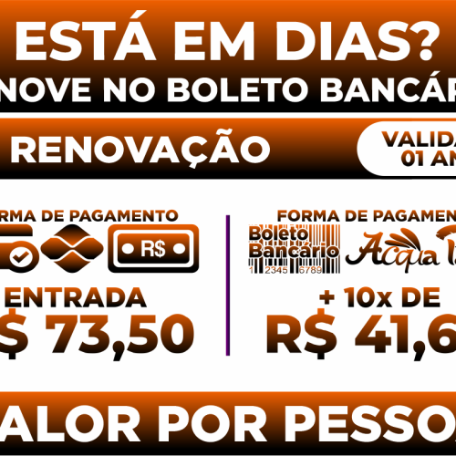 Renovação Boleto 01 Ano