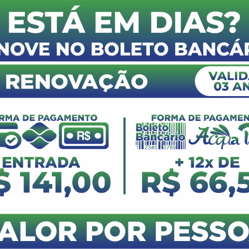 Renovação Boleto 03 Anos